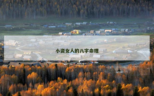 小资女人的八字命理