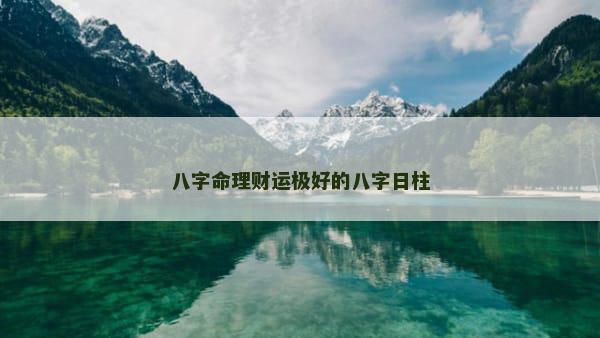 八字命理财运极好的八字日柱