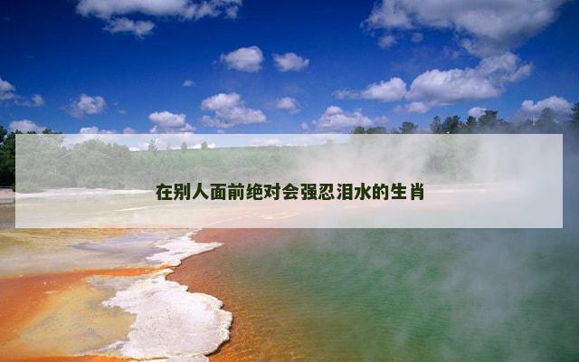 在别人面前绝对会强忍泪水的生肖