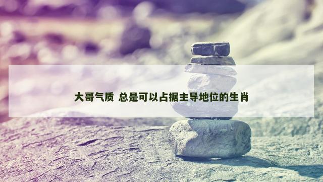 大哥气质 总是可以占据主导地位的生肖