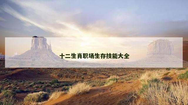 十二生肖职场生存技能大全