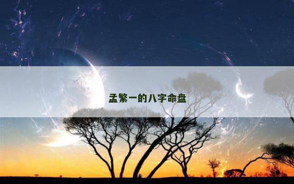 孟繁一的八字命盘