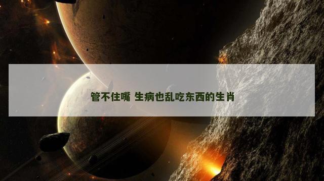 管不住嘴 生病也乱吃东西的生肖