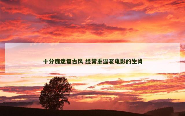 十分痴迷复古风 经常重温老电影的生肖