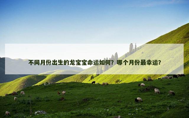 不同月份出生的龙宝宝命运如何？哪个月份最幸运？