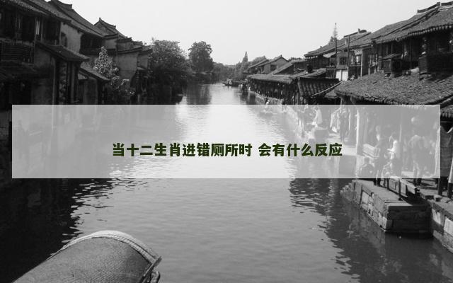 当十二生肖进错厕所时 会有什么反应