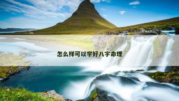 怎么样可以学好八字命理