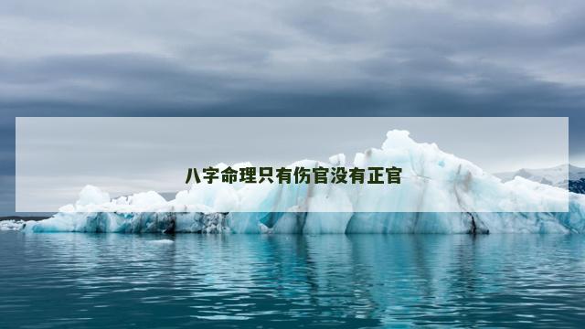 八字命理只有伤官没有正官