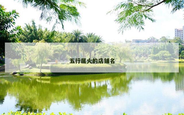 五行属火的店铺名