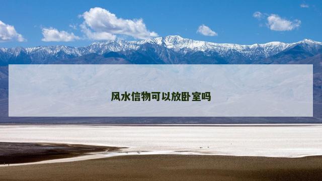 风水信物可以放卧室吗