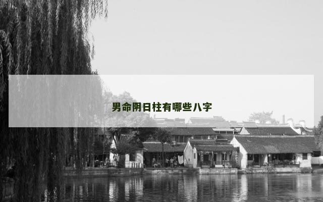 男命阴日柱有哪些八字
