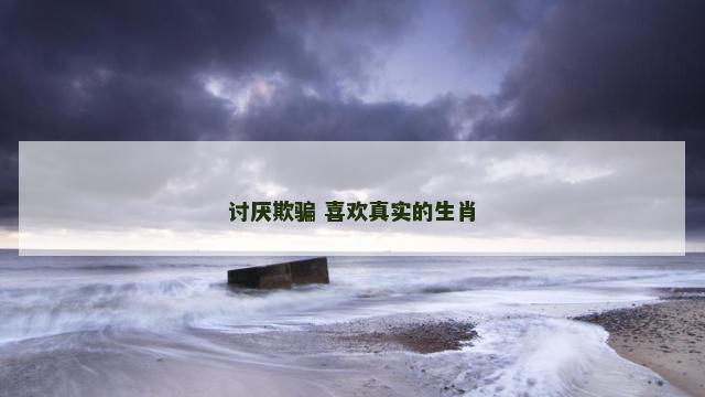 讨厌欺骗 喜欢真实的生肖