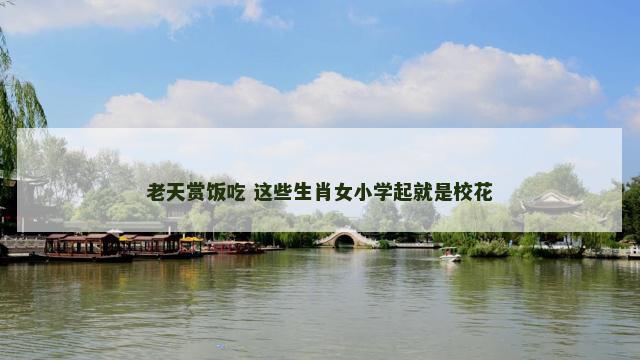 老天赏饭吃 这些生肖女小学起就是校花