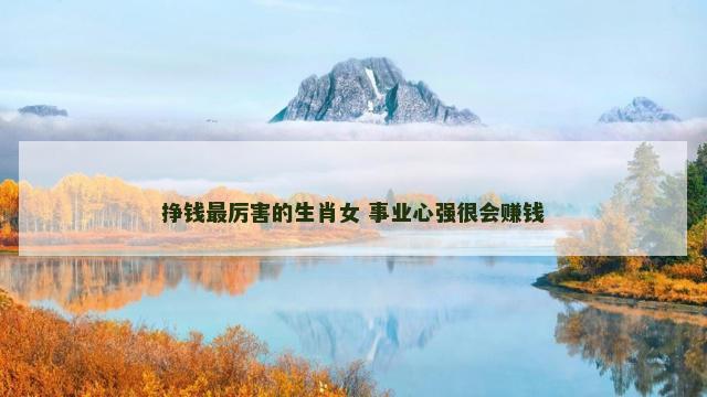 挣钱最厉害的生肖女 事业心强很会赚钱