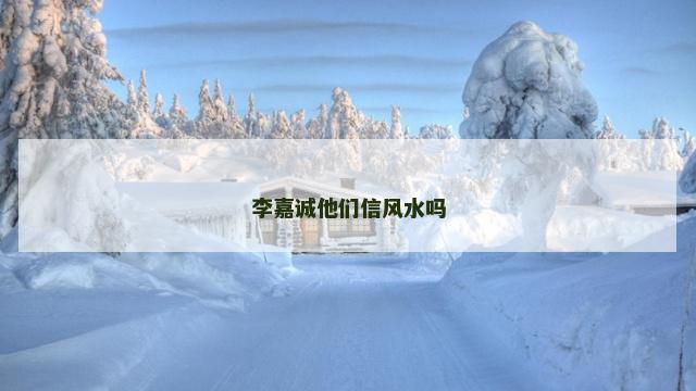 李嘉诚他们信风水吗