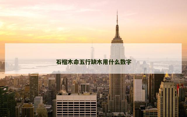 石榴木命五行缺木用什么数字