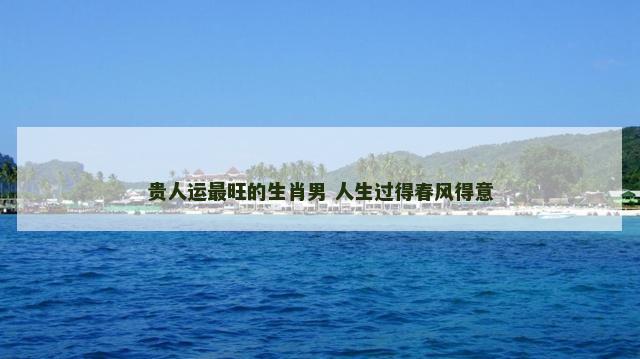 贵人运最旺的生肖男 人生过得春风得意
