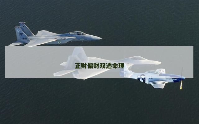 正财偏财双透命理