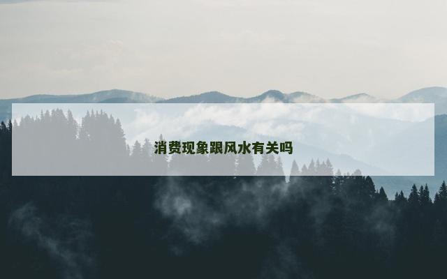 消费现象跟风水有关吗