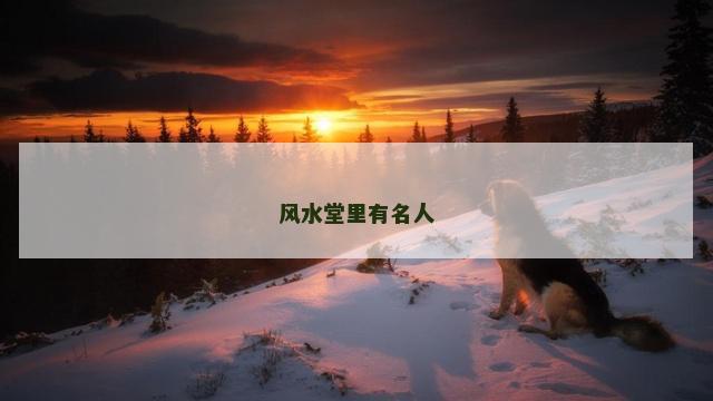 风水堂里有名人