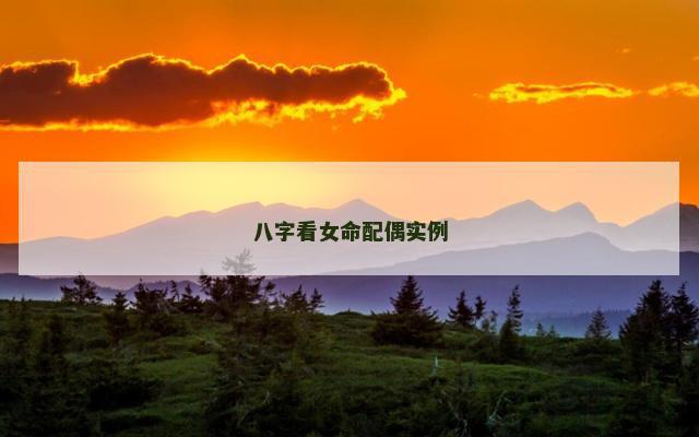 八字看女命配偶实例