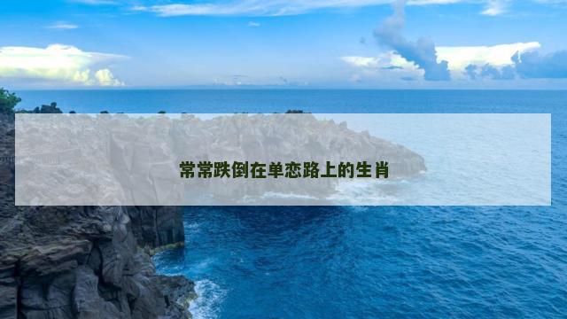 常常跌倒在单恋路上的生肖