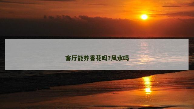 客厅能养香花吗?风水吗