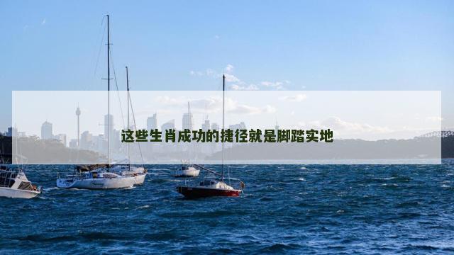 这些生肖成功的捷径就是脚踏实地