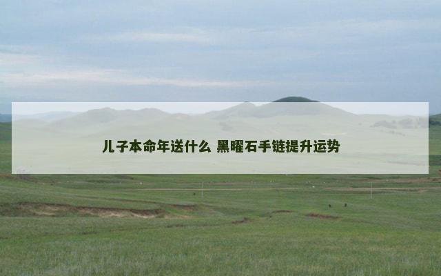 儿子本命年送什么 黑曜石手链提升运势