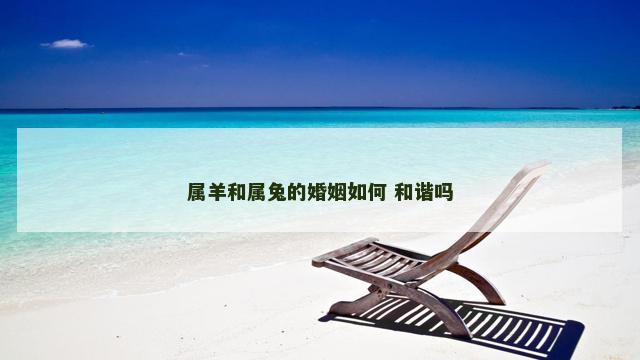 属羊和属兔的婚姻如何 和谐吗