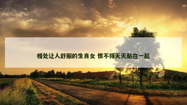相处让人舒服的生肖女 恨不得天天黏在一起