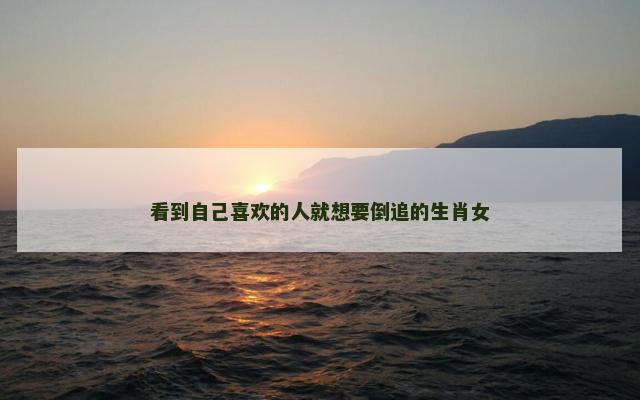 看到自己喜欢的人就想要倒追的生肖女