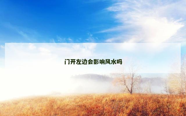 门开左边会影响风水吗
