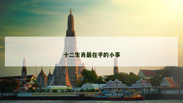 十二生肖最在乎的小事
