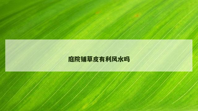 庭院铺草皮有利风水吗