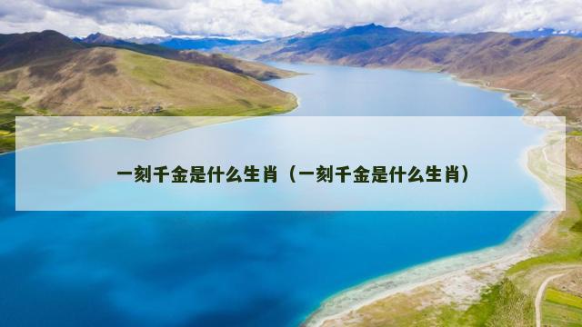 一刻千金是什么生肖（一刻千金是什么生肖）