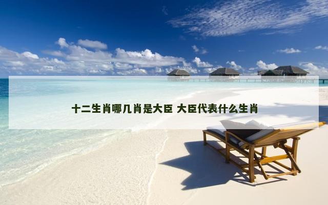十二生肖哪几肖是大臣 大臣代表什么生肖