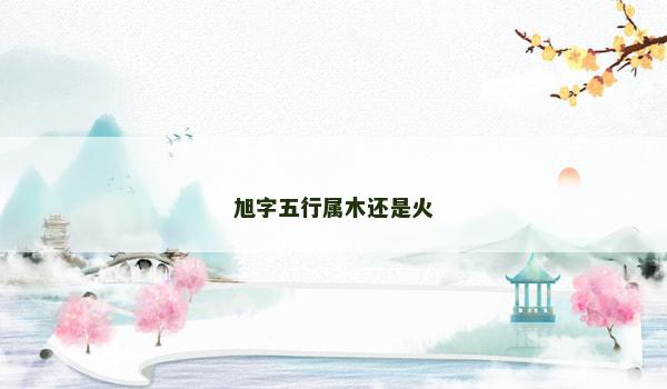 旭字五行属木还是火