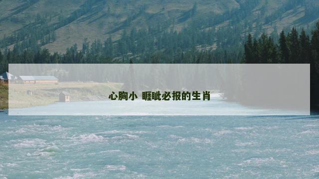 心胸小 睚眦必报的生肖