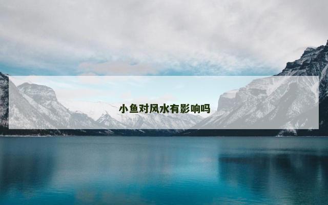 小鱼对风水有影响吗