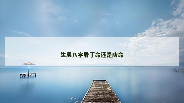 生辰八字看丁命还是庚命