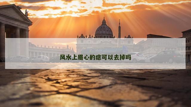 风水上眉心的痣可以去掉吗