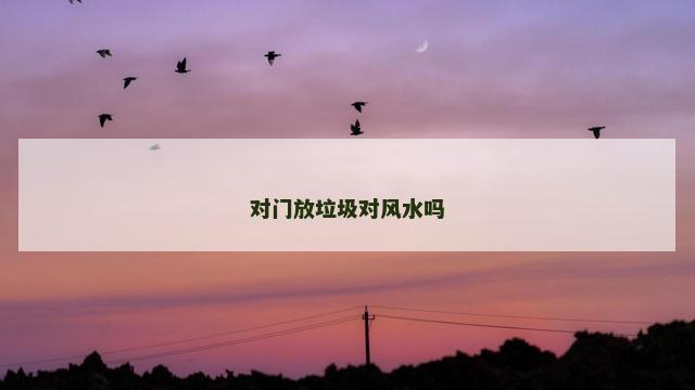 对门放垃圾对风水吗