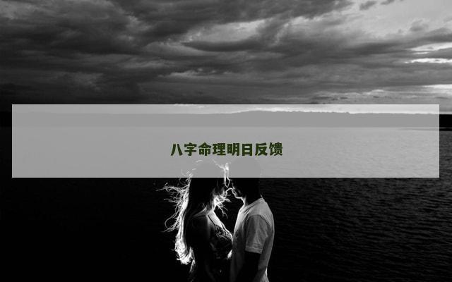 八字命理明日反馈
