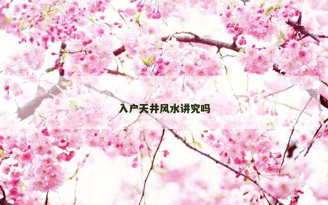 入户天井风水讲究吗