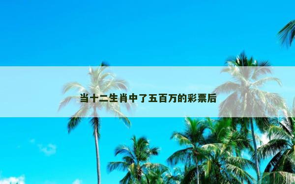 当十二生肖中了五百万的彩票后