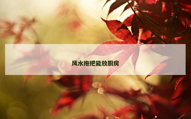 风水拖把能放厨房