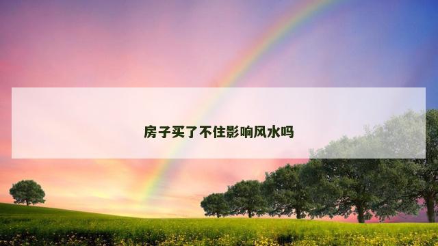 房子买了不住影响风水吗