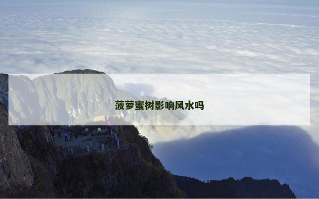 菠萝蜜树影响风水吗