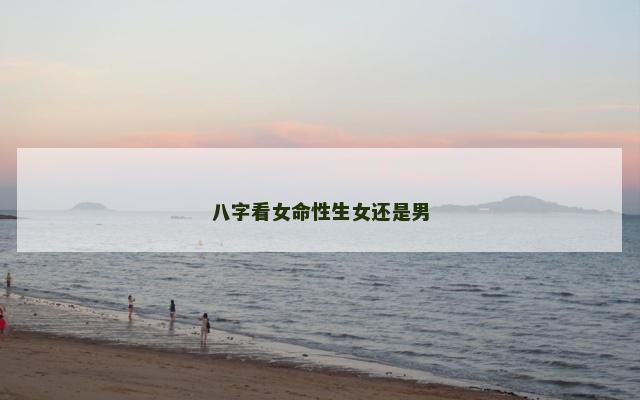 八字看女命性生女还是男